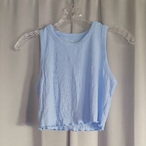 Wonder Nation Light Blue Ribbed Tank Top